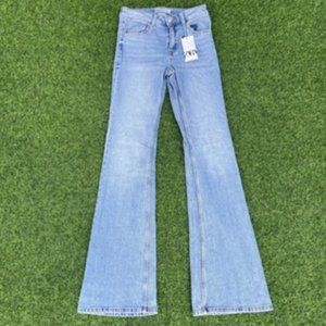 Zara high waist skinny flare jeans